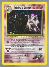 2000 Pokemon Gym Heroes Sabrina's Gengar Holo #014/132 LP