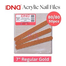 DND Acrylic Nail File 7" Regular Gold/Garnet 80/80 Grit Pack of 50 pcs