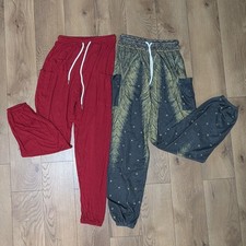 Women's Harem Palazzo Boho Pants Size S Baggy Gypsy Hippie Pockets Casual Yoga