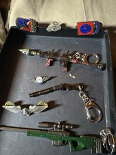 Modern Metal Military Weapon Keychains Detachable Keyring Carabiner Multi-Color