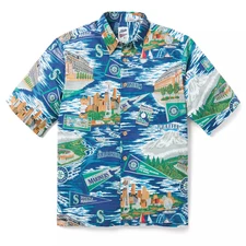 Seattle Mariners Hawaiian Shirt, Short Sleeve Summer Shirt For Men