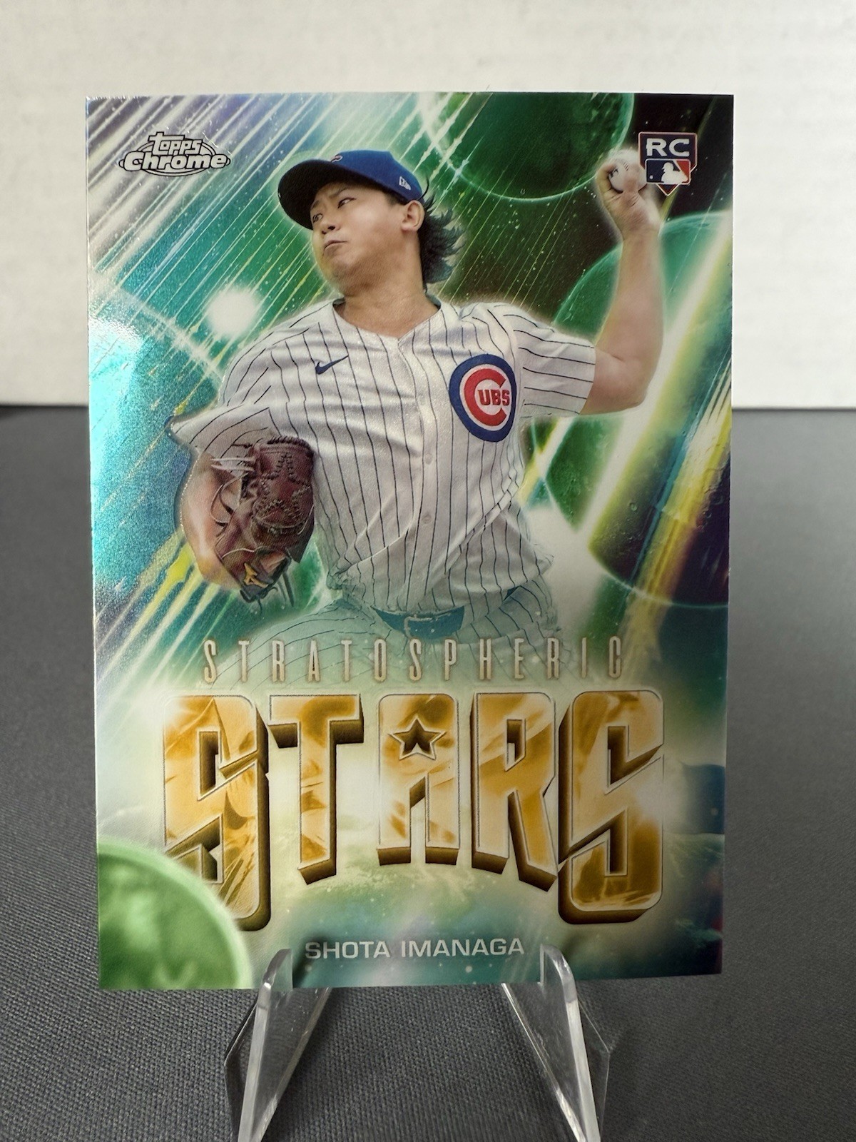 Shota Imanaga (RC) - 2024 Topps Chrome Update Stratospheric Stars SP, Cubs