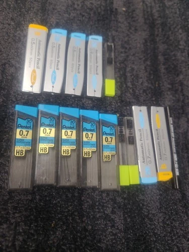 New Lot Of 10 tubes 0.7 Lead And 4 Tubes 0.5. 1 Ea 0.9 Total Of 15 Tubes