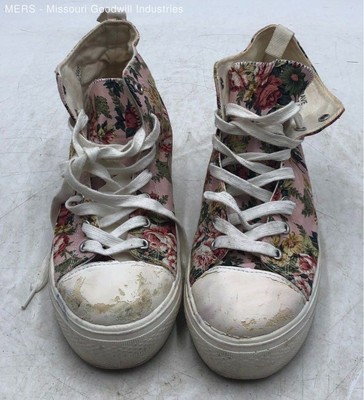 Shoedazzle Women Multicolor Floral Platform High Top Sneakers - US 7.5
