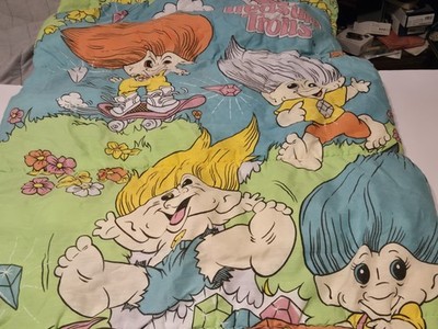 Vintage Sleeping Bag 1992 Treasure Trolls Ace Novelty 90s Kids
