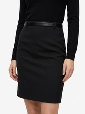 Vintage Ralph by Ralph Lauren 100 Wool Black Pencil Skirt size 10