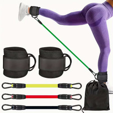 5pcs Ankle Resistance Bands with Adjustable Cuffs