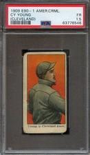 1909 E90-1 American Caramel Cy Young PSA 1.5 Tough Total Pop 29 HOF Cleveland