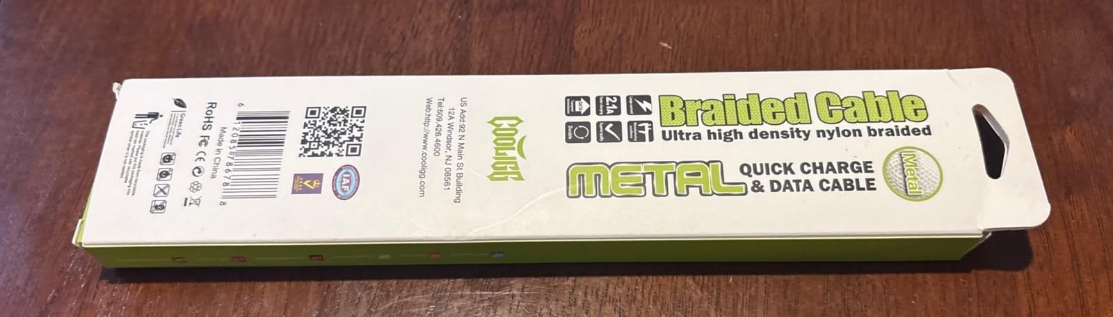 Cooligg GC-10 6ft Braided Quick Charge And Data Cable