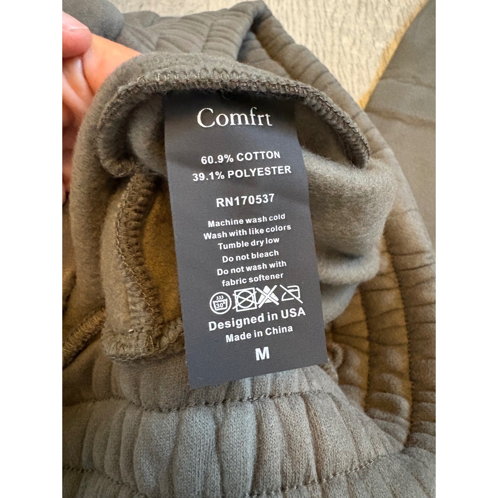 Comfrt Unisex Milestone Gray Straight Fit Cloud Sweatpants Size M