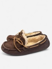 UGG Australia Dakota Moccasin Slippers Brown Suede Shearling Women  s Size 8