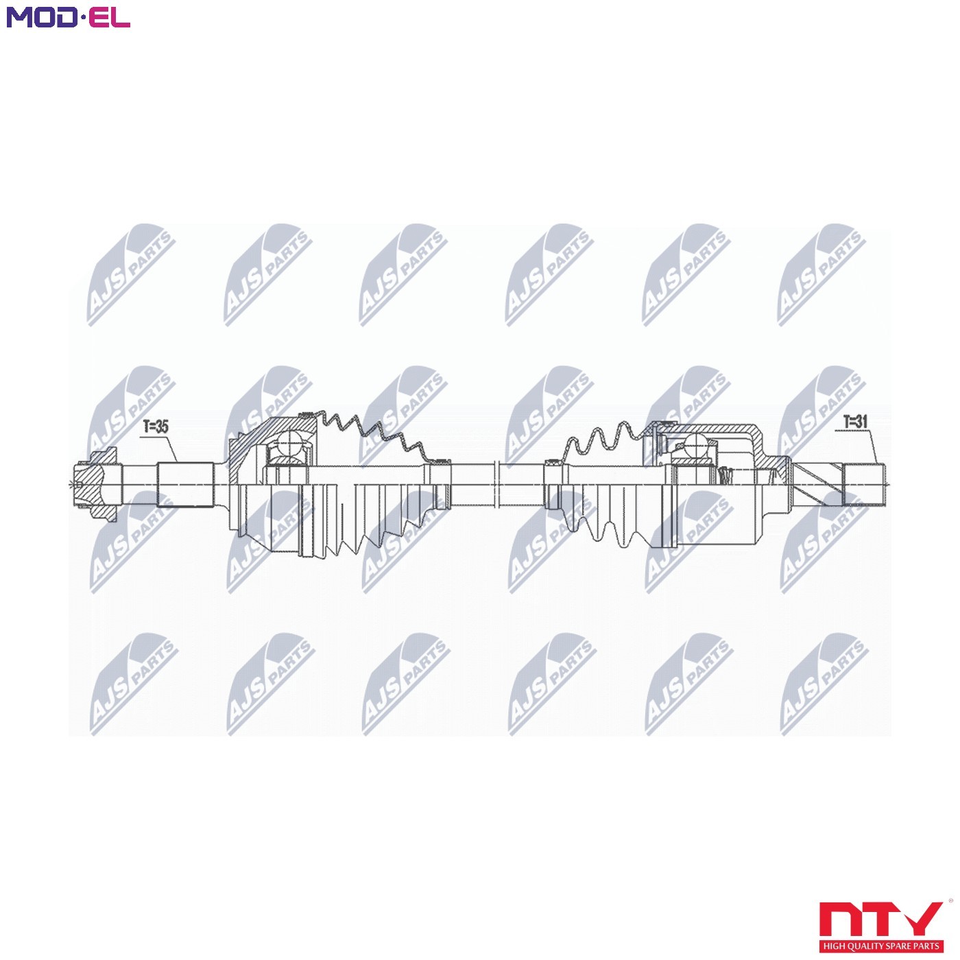 N.T.Y. NPW-FT-065.NTY Drive Shaft for FIAT - Image 5