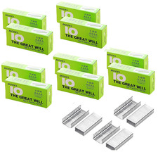 10 Staples, 10000 Pcs 0.4 Inch X 0.2 Inch Stainless Steel Staples for Desk
