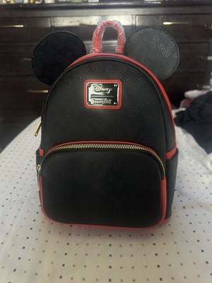 NWT, Black And Red Mickey Head Loungefly Mini Backpack