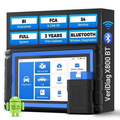 2026 Newest TOPDON Veridiag X800BT All System Diagnostic 34Reset Upgrade AD800BT
