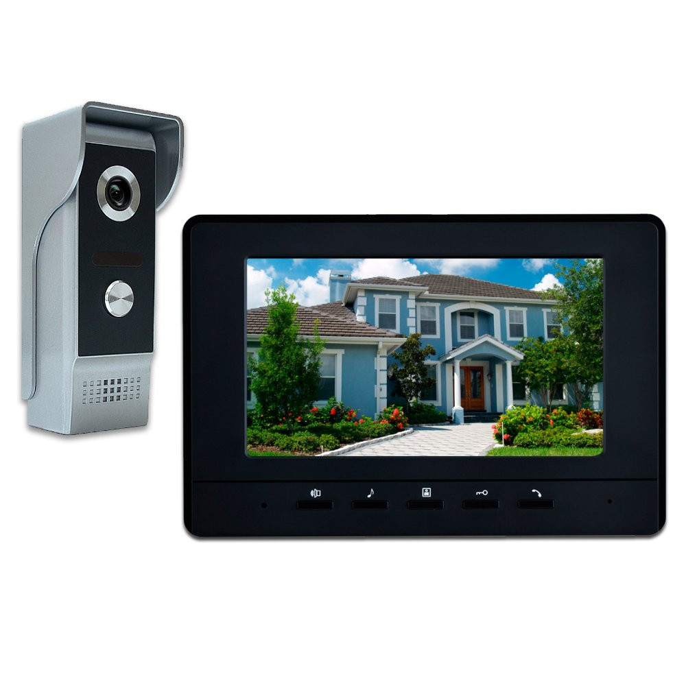 Wired Video Intercom System 7 Inches Video Doorbell Door Phone System Wired Vide