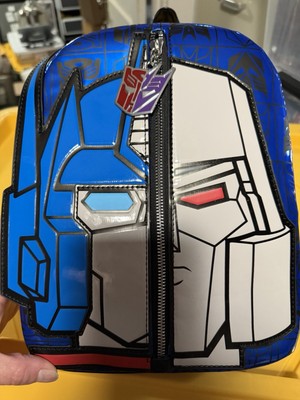 Transformers Mini Backpack Optimus Prime & Megatron Blue PVC Adjustable Strap