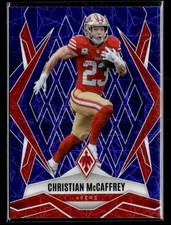 2025 Panini Phoenix #34 Christian McCaffrey Purple Lazer Prizm #/99