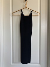 Olivaceous Black Ribbed Stretch Long Maxi Midi Bodycon Misses Dress S Small