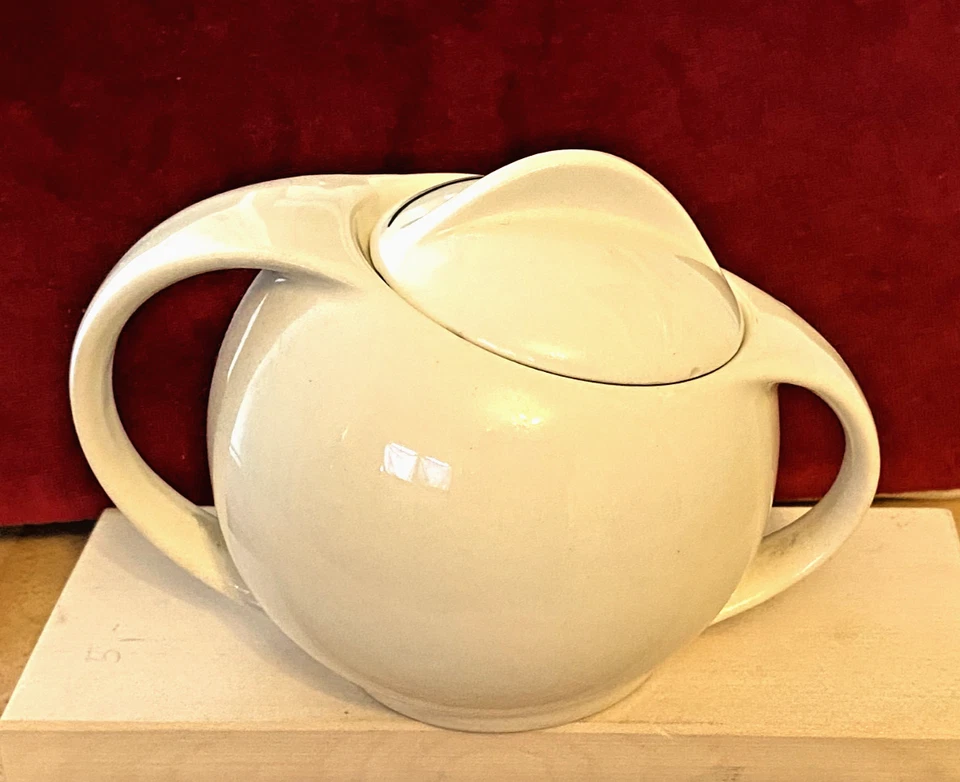 Blue Ridge Southern Pottery Green Eyes Sugar Bowl w/ Lid MCM Discontinued - Image 2 of 4