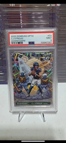 2023 PANINI DONRUSS OPTIC DOWNTOWN! #D2 CJ STROUD PSA 9