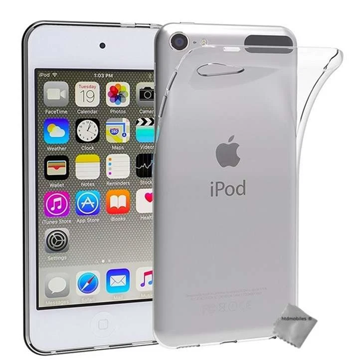 HTDMOBILES Housse etui coque gel fine pour Apple iPod Touch 7 + film ecran - TRANSPARENT TP