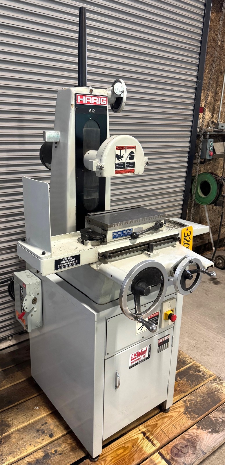 6" x 12" Harig Surface Grinder No. 612, Hand, Chuck, 1.5 HP, Nice