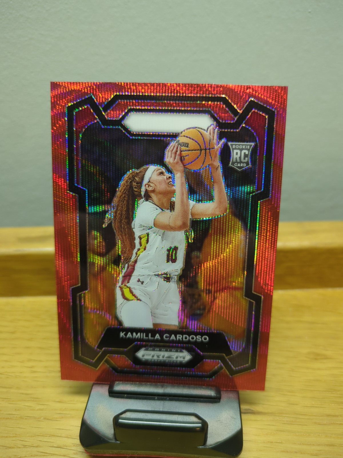 2024 Panini Prizm Draft Picks Kamilla Cardoso Rookie Red Wave Prizm #59