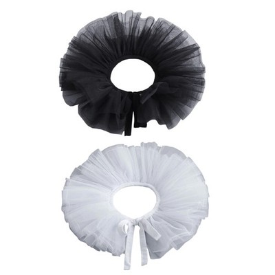 Retros Webbing Choker Necklace Unique Fashion Necklace Ruffled Fake Neck Collar
