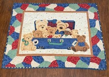 Vintage Crib Quilt Teddy Bear 1990s Baby