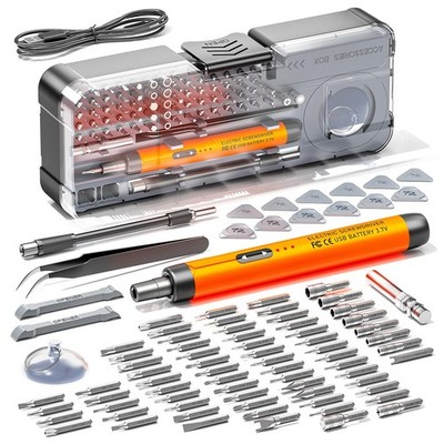 ANVANNA 88 in 1 Electric Precision Screwdriver Set PC Phone Repair Kit Orange