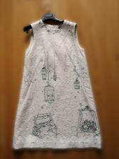 Dolce Gabbana sleeveless white brocade A-line dress sz IT40 worn twice