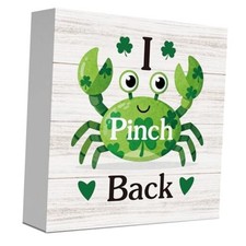 Drôle de décoration de la Saint-Patrick décorations de crabe pour étagère maison bureau décoration pince