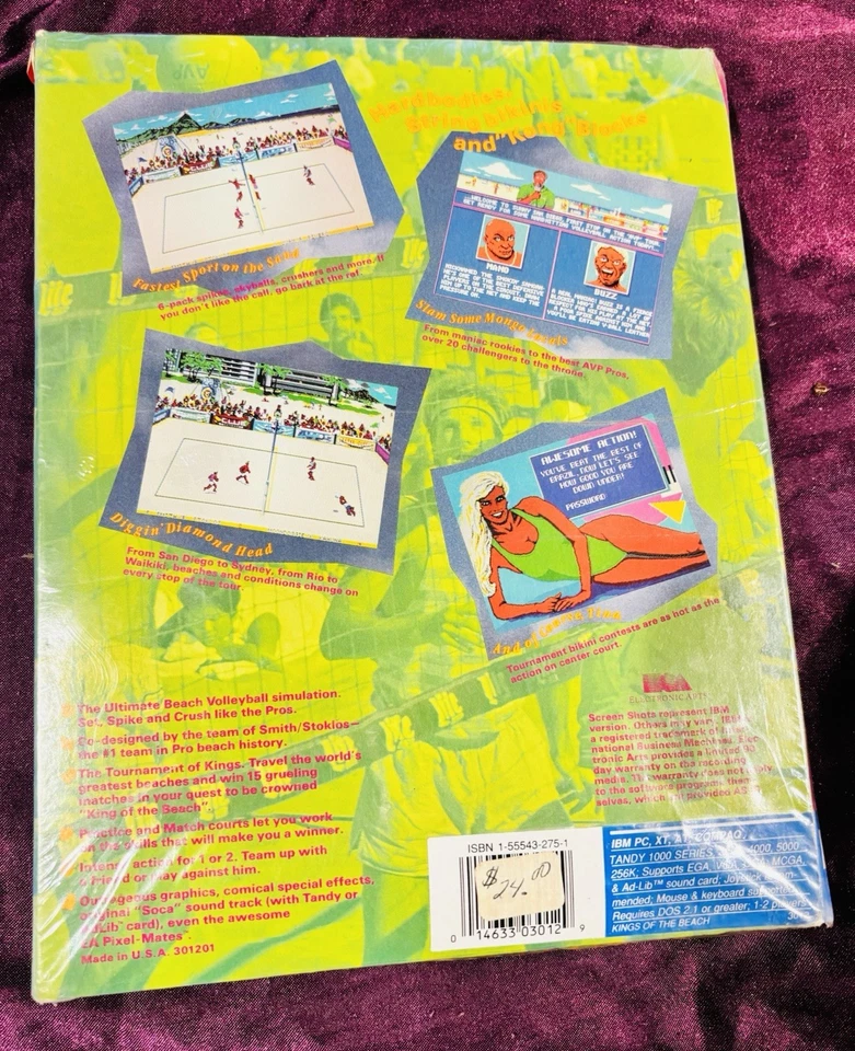 Kings of the Beach-IBM/PC-Electronic Arts-1989-NEW/FACTORY SEALED - Image 2 of 4