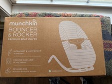 Munchkin Bouncer & Rocker Housse de Siège Premium Remplacement Vert Sauge Lavage en Machine