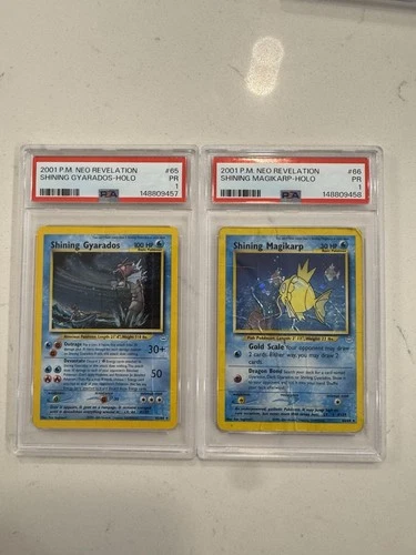 Pokémon Shining Gyarados 🐉 And Shining Magikarp 🎣 Sequential Certs PSA 1