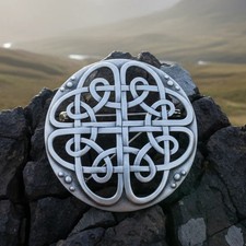NEW Pewter Celtic Knot Brooch Scottish Irish Norse Ireland Tartan Plaid Pin