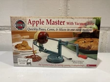 NEW Norpro Apple Master Peeler Parer Slicer & Corer w Blade 866 Vacuum Base Teal