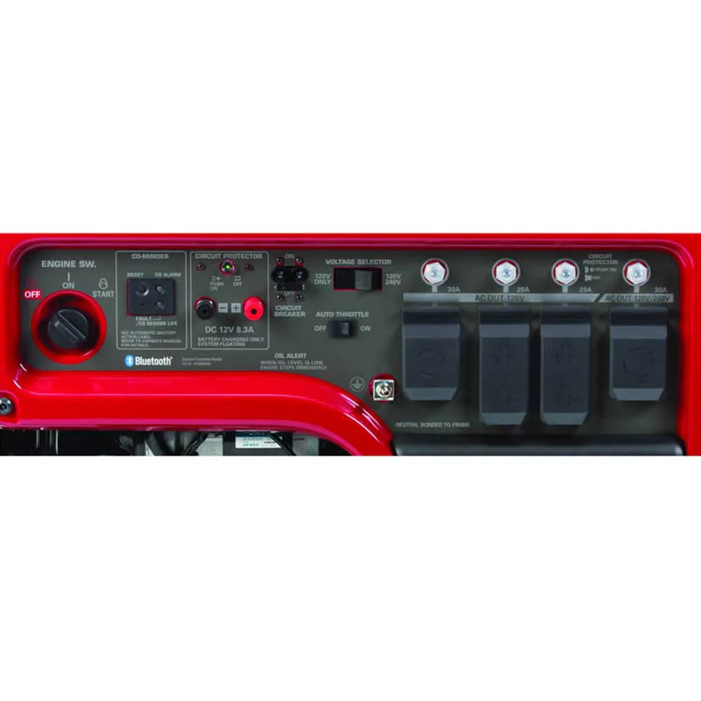 Honda EM6500SXK2AN 6500W 120/240V Electric Start Generator w/CO-MINDER Bluetooth