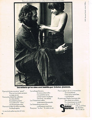 ADVERTISING ADVERTISING 034 1971 CREATEX-JEUNESSE children's fashion