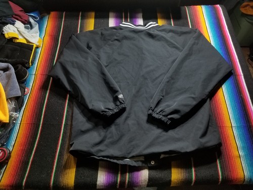 Vintage Rawlings Black Windbreaker Snap Jacket Size M 23x25.5 - Picture 5 of 5