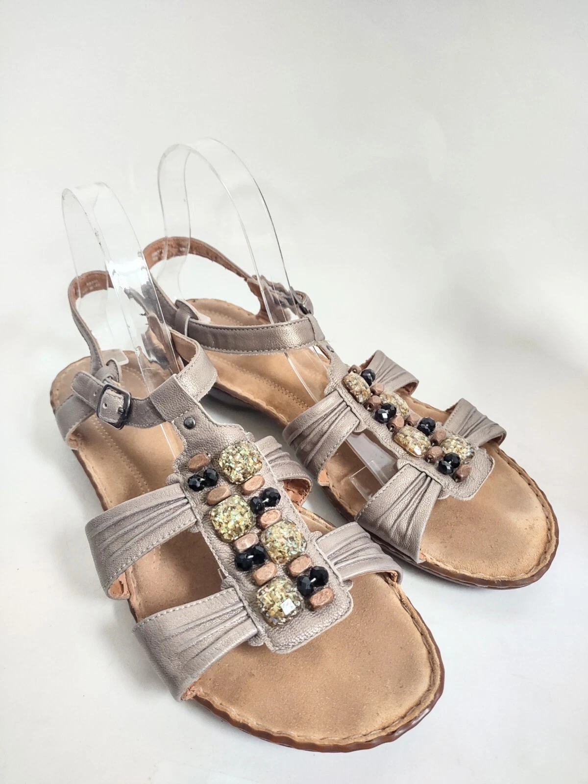 Sandali con fibbia Clarks Artisan Collection donna taglia 10 M pelle talpa perline