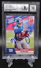 VICTOR CRUZ SIGNED 2O10 DONRUSS RATED ROOKIES #100 CARD RC BECKETT BAS 10 AUTO VICTOR CRUZ SIGNED 2O10 DONRUSS RATED ROOKIES #100 CARD RC BECKETT BAS 10 AUTO