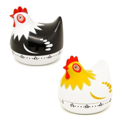55 Minutes Novelty Chicken Kitchen Timer Mechanical Rotating Alarm for Cooking