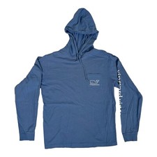 Vineyard Vines Hooded Long Sleeve Shirt Light Blue Size XS