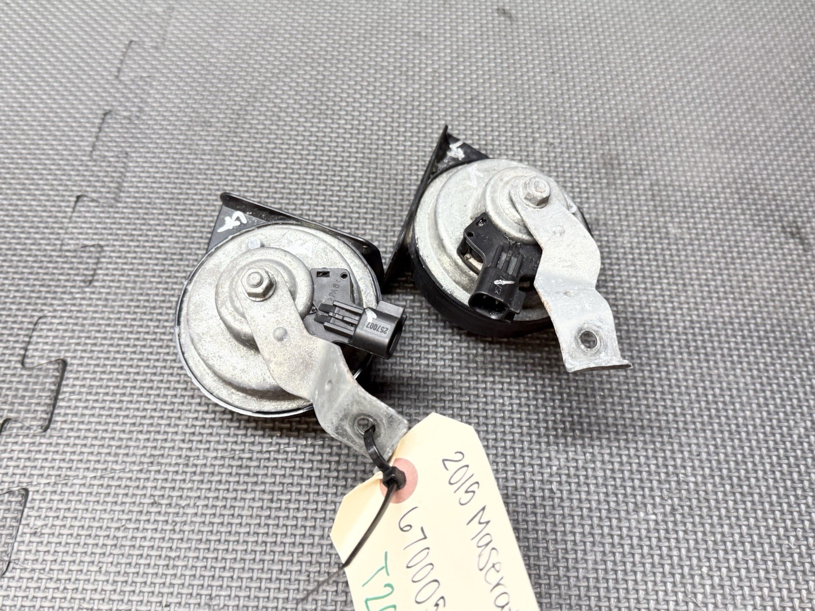 ⭐️2014-2017 MASERATI QUATTROPORTE M156 FRONT LOW HIGH PITCH TONE NOTE HORN PAIR