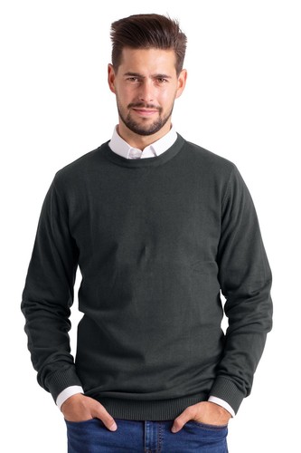 Hombre Crew Neck Sweater Cotton Pullover Manga larga Jersey de punto NWT Cuello redondo - Imagen 6 de 41
