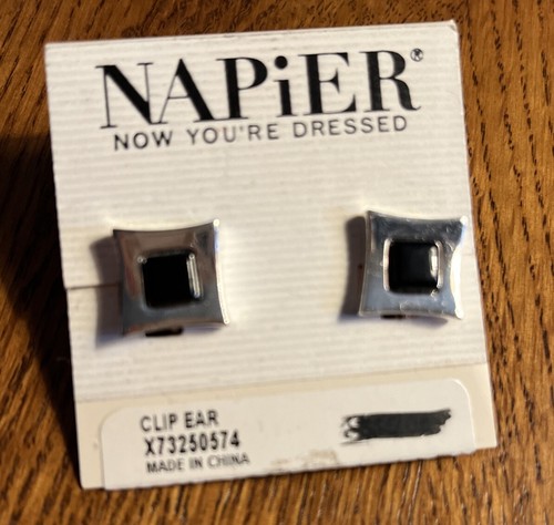 Napier Signed Clip On Screw On Earrings  X73250574 NEW - Picture 1 of 2