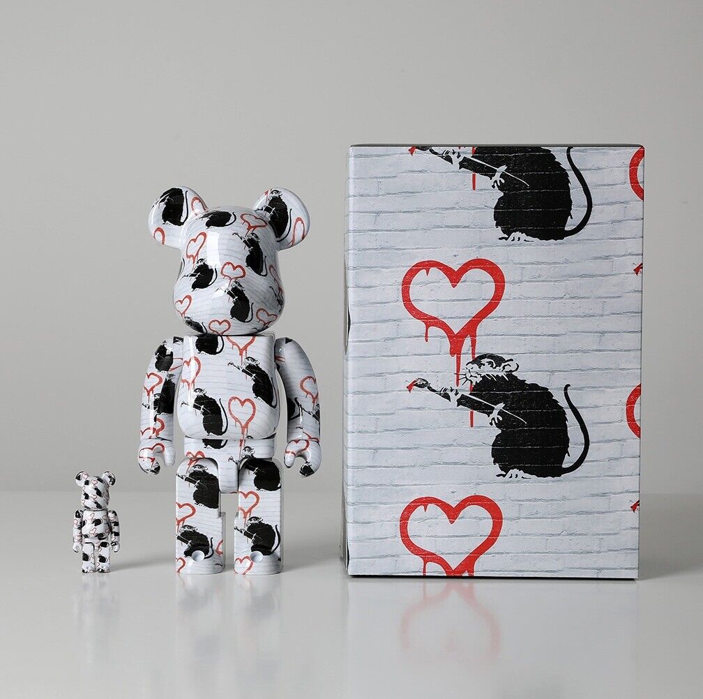 Medicom Toy BE@RBRICK Bearbrick 400% + 100% LOVE RAT Medicom Toy BE@RBRICK Bearbrick 400% + 100% LOVE RAT