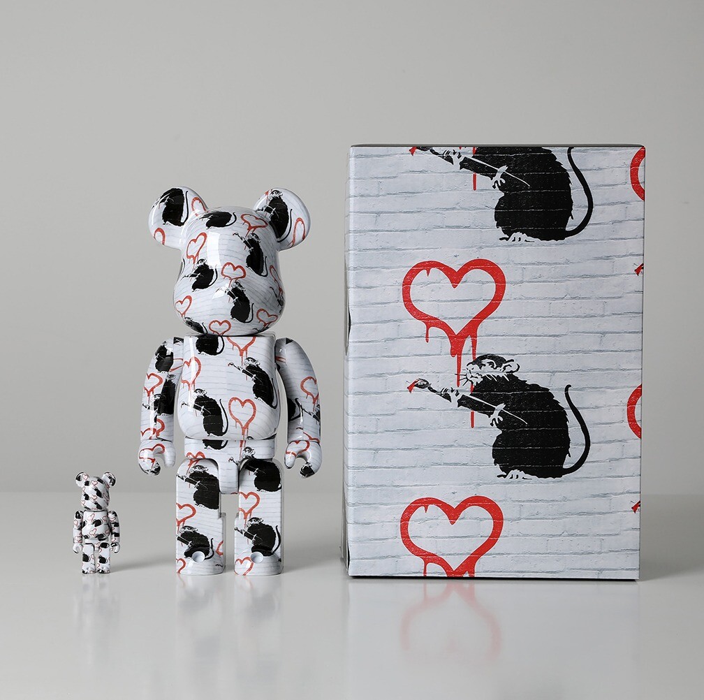 Medicom Toy BE@RBRICK Bearbrick 400% + 100% LOVE RAT Authentic Goods